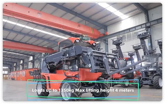 Everun Ert1500 1.35ton Hydrostatic EPA4 Engine Mini Telescopic Telehander Wheel Loader Forconstruction Machine
