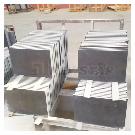 Natural Stone Blue Limestone French Pattern Black Marble Flamed Limestone Bluestone Black Stone Paver