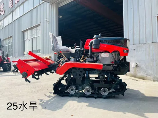 Agricultural Farm Rubber Track 25HP 35HP Crawler Tractor with Rotary Tiller