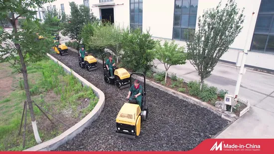 Walk Behind Double Drum Vibratory Road Roller Compactor Rwyl32 From China Factory 