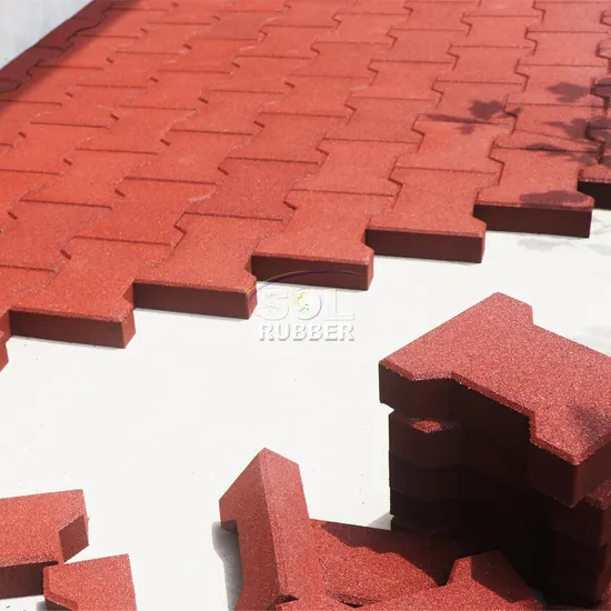 Sol Rubber Dog Bone Horse Stable Pathway Outdoor Playground Rubber Bricks Pavers 
