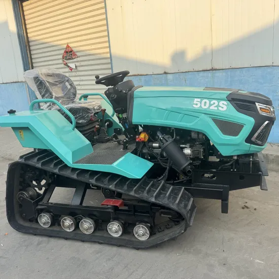 Tracked Tractor with Implements Rotary Tiller Agricultural 50HP Mini Track Tractor Crawler Tractor 